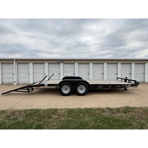 Henderson, Kentucky, Indiana, Illinois Dealer and Sales 83x20 (18+2) Equipment Hauler Side View Ramps Down