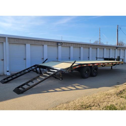 Henderson, Kentucky, Indiana, Illinois Dealer and Sales 102x22 (18+4) Deckover Rear Angle Ramp Down